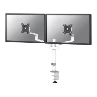 Uchwyt biurkowy na dwa monitory Neomounts DS60-425WH2 17"-27" max. 2x8kg max. VESA 100x100