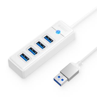 Hub USB-A Orico PW4U-U3-015-WH-EP 4x USB-A 3.1 biały 