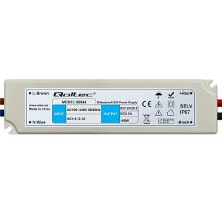 Zasilacz impulsowy LED Qoltec IP67 | 100W | 12V | 8.3A