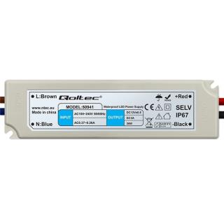 Zasilacz impulsowy LED Qoltec IP67 | 36W | 12V | 3A
