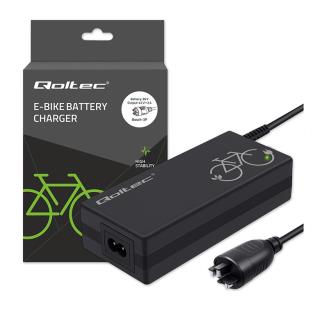 Ładowarka Qoltec do roweru elektrycznego 36V | 42V | 2A | wtyczka Bosch 3Pin +kabel zasilający