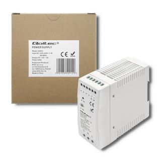 Zasilacz na szynę DIN Qoltec | 60W | 12V | 5A | Biały | Slim