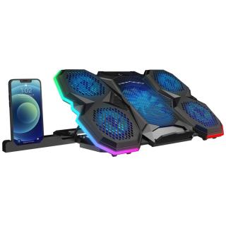 Podstawka chłodząca Rampage AD-RC14 X-RANGER pod laptop 9-17" RGB regulowana cicha 
