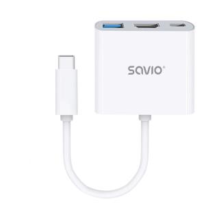 Hub USB SAVIO AK-48 USB Typ C – HDMI, USB 3.0, PD