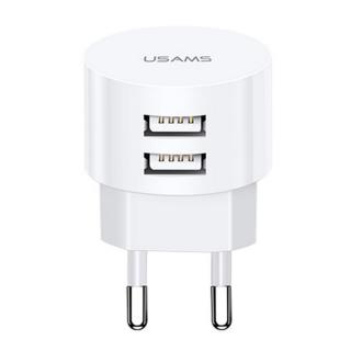 Ładowarka sieciowa Usams T20 2,1A 2xUSB- bez kabla - biała
