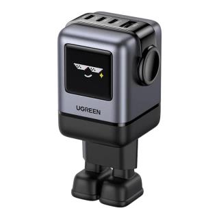 Ładowarka sieciowa Ugreen Uno RG Robot GaN X688 45515B szybka 3x USB-C PD 1x USB 100W