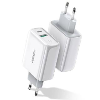 Ładowarka sieciowa Ugreen CD170 szybka USB-C + USB 36 W Quick Charge 4.0 Power Delivery - biała