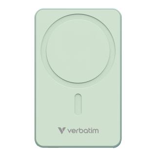 Powerbank Verbatim Charge 'n' Go Essentials Magnetic Wireless 5000mAh USB-C PD 3.0 Green