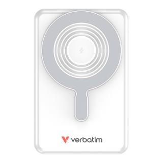 Powerbank Verbatim Charge 'n' Go 2C Display Magnetic Wireless 10000mAh 3xUSB-C PD 3.0 QC 3.0 Srebrny