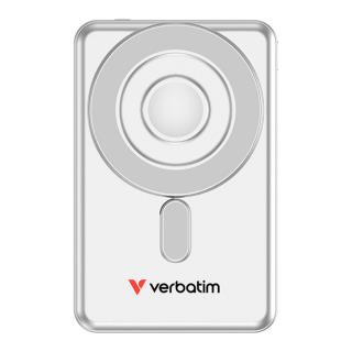 Powerbank Verbatim Charge 'n' Go 2C Magnetic Wireless 5000mAh 3xUSB-C PD 3.0 QC 3.0 Srebrny