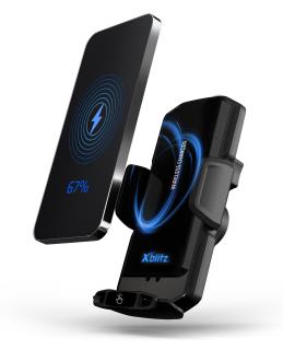 Uchwyt samochodowy Xblitz FX2 Exclusive, automatyczny, z funkcją bezprzewodowego ładowania