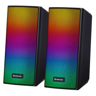 Głośniki Defender SPITFIRE 2.0 6W Bluetooth USB podświetlenie RGB MP3