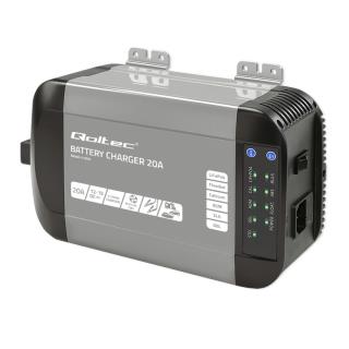 Ładowarka inteligentna Qoltec Monolith do akumulatorów LiFePO4 AGM GEL SLA | 20A | 12V