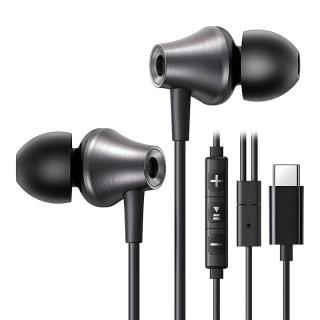 Słuchawki z mikrofonem Ugreen EP105C USB-C dokanałowe - czarne