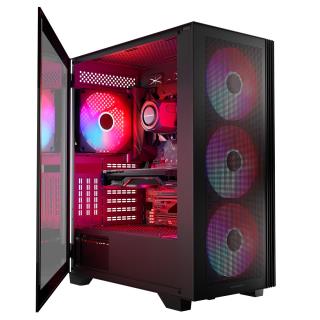 Obudowa Modecom Mistral ARGB Flow MIDI USB 3.0 x 2 + Type C, Czarna 