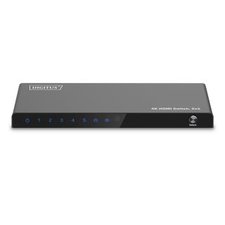 Przełącznik/Switch DIGITUS HDMI 5x1, 4K/60Hz UHD z HDR, 18 Gbps, HDCP 2.2