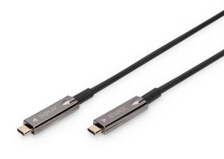Kabel DIGITUS połączeniowy hybrydowy AOC Audio-Video 4K60Hz USB Typ C - Typ C (DP Alternate Mode) M/M 20m