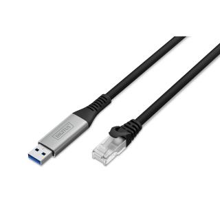 Kabel adapter DIGITUS USB-A – RJ45 Kat. 6A S/FTP, 1 Gbit/s, USB 3.2 Gen1, LSZH, 5m
