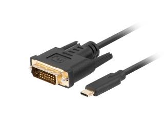 Kabel adapter Lanberg USB-C(M) - DVI-D(24+1) 3m czarny 