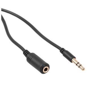Kabel audio Maclean MCTV-822 miniJack 3,5mm (M) - miniJack 3,5mm (F), 10m, metalowy wtyk, czarny
