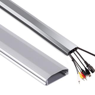 Zestaw 20szt x Listwa maskująca do kabli Maclean MC-693 S 60x20x750mm Aluminium łatwe otwieranie i zamykanie