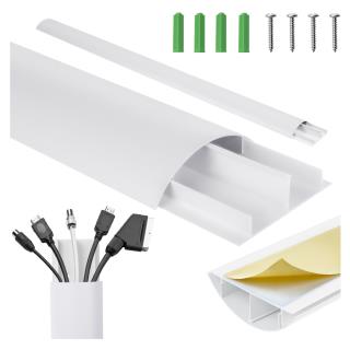 Listwa maskująca do kabli Maclean MC-814 W, 62x20x750mm, aluminiowa, biała