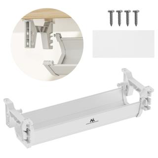 Organizer podbiurkowy na kable/ przedłużacz Maclean MC-106 W, max. obciążenie 5kg, biały