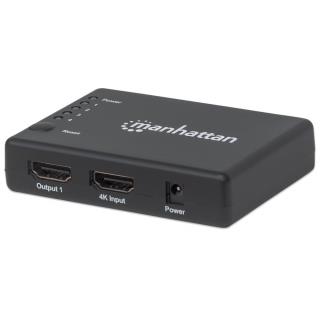 Rozdzielacz AV / Splitter Manhattan HDMI 1.4 1x4 4K 30Hz UHD 3D