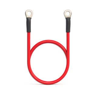 Kabel Qoltec z oczkiem 8mm | przewód akumulatorowy z końcówkami konektorowymi M8 | 60cm | Czerwony