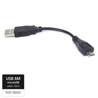 Przejściówka Qoltec USB 2.0 A męska/ Micro USB męska 0,1m