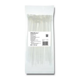 Opaska zaciskowa Qoltec | 7.2*200 | 50szt | nylon UV | Biała
