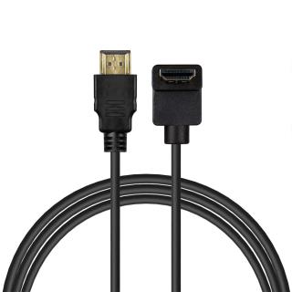 Kabel HDMI Savio CL-04  1,5m, czarny, KĄTOWY, złote końcówki, v1.4 high speed, ethernet