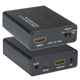 Adapter/Extraktor Techly Audio 5.1CH Toslink/Analog 3.5mm 2CH z HDMI 4K