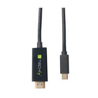 Kabel/Adapter Techly USB-C / HDMI 4K-60Hz DP Alt Mode 2m czarny 