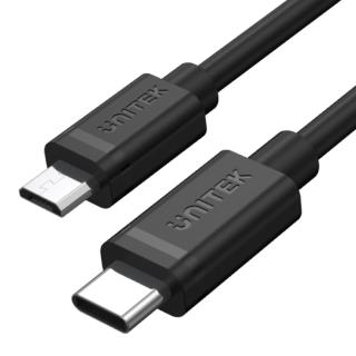 Kabel USB Unitek Y-C473BK USB 2.0 Typ-C (M) - micro USB B (M) 1m
