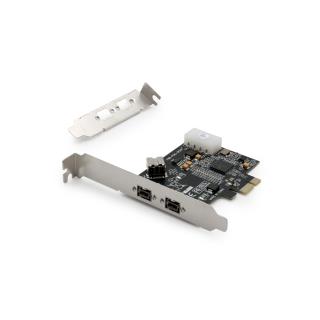 Kontroler FireWire (800) DIGITUS PCIe, 2x zew. 1x wew. IEEE1394b 9-pin, Low Profile
