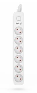 Przedłużacz KERG M02406 1,5m 3×1,0MM2 H05VV-F 10A/250V biały