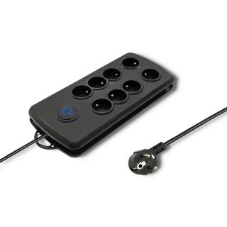 Listwa zasilająca antyprzepięciowa Qoltec Quick Switch | 8 gniazd | 2,5m