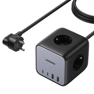 Listwa/kostka zasilająca Ugreen CD268 65W USB / USB C + 3x gniazdo AC - czarna
