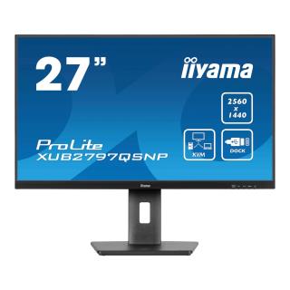 Monitor iiyama 27" ProLite XUB2797QSNP-B1 IPS QHD 100Hz HDMI 2xDP HUB RJ-45 głośniki