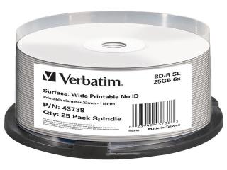 Płyty BD-R Verbatim 25GB X6 DL+ printable NO ID (Cake 25)