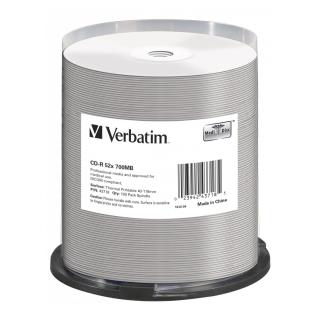Płyty CD-R VERBATIM  52x Cake 100 szt AZO Thermal Nadruk