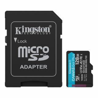Karta pamięci Kingston microSDXC CanvasGo! Plus 128GB C10 UHS-I U3 V30 A2 z adapterem