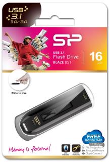 Pendrive Silicon Power Blaze B21 16GB USB 3.0 / USB 3.1  Black