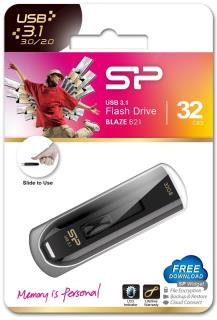 Pendrive Silicon Power Blaze B21 32GB USB 3.0 / USB 3.1  Black