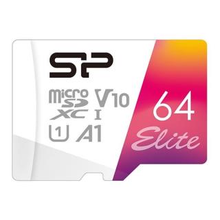 Karta pamięci Silicon Power microSDXC Elite 64GB (90/80 MB/s) UHS-I U1 V10 A1