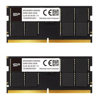 Pamięć SODIMM DDR5 Silicon Power 64GB (2x32GB) 5600MHz CL46 1,1V Black