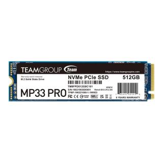 Dysk SSD Team Group MP33 PRO 512GB M.2 PCIe NVMe Gen3 x4 2280 (3400/2600)