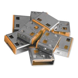 Blokada portów USB LINDY 10 szt. Port Locks (no Key) Pomarańczowy