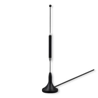 Antena 4G LTE Qoltec z podstawą magnetyczną | 5dBi | dookólna | wewnętrzna | 600-2700 MHz | SMA | 3m